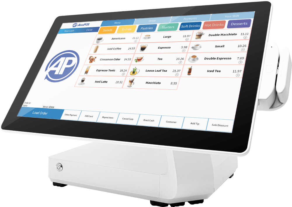 Android system with AccuPOS and AccuCount on mobile devices