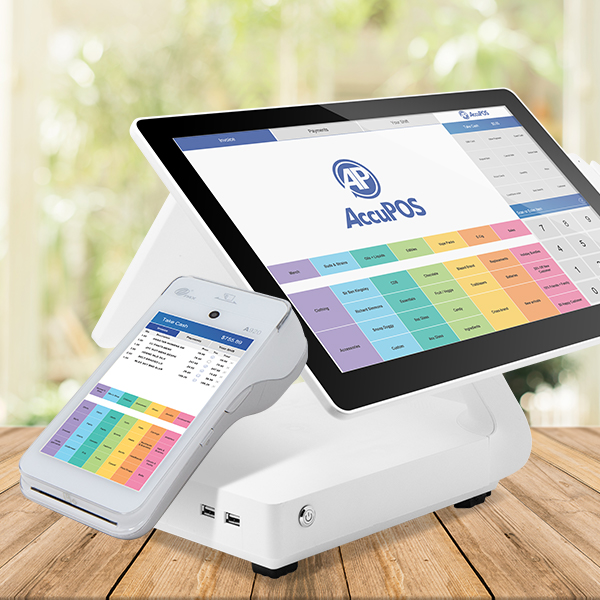 Retail employee using AccuPOS for store sales