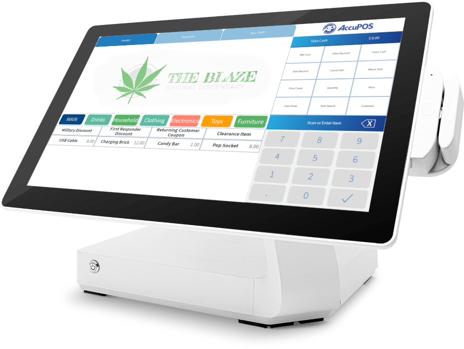 AccuPOS optimized POS system for medical dispensaries