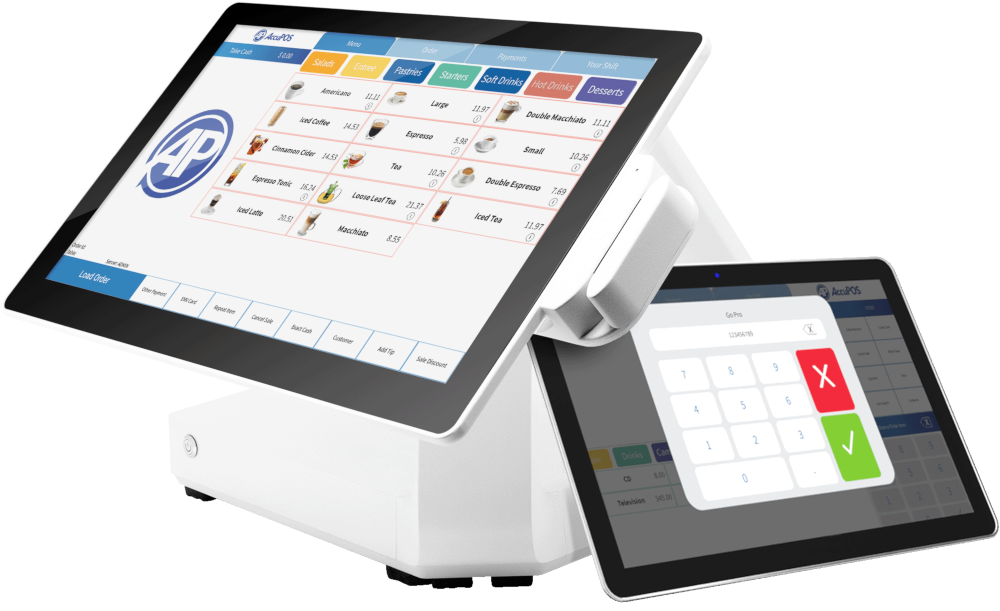 AccuPOS Point of Sale devices for desktop and mobile retail restaurant businesses