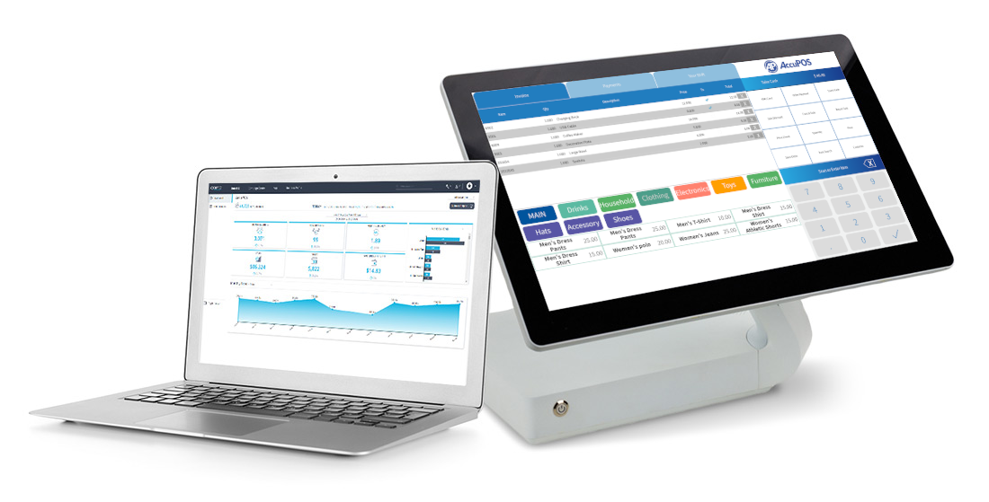 AccuPOS point of sale devices for desktop and laptop with Sage and QuickBooks Integration Clothing store POS system by AccuPOS Point of Sale